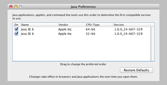 java se instalation for mac